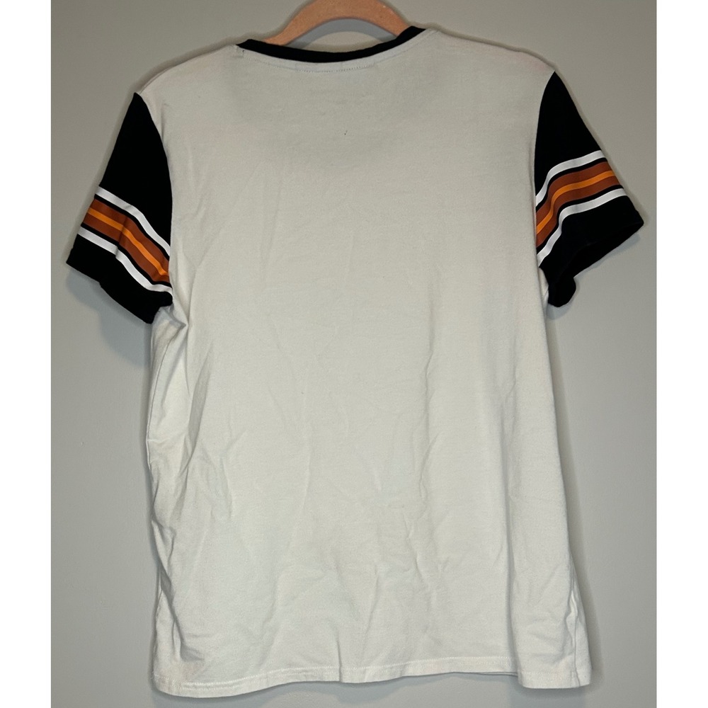 Harley-Davidson Womens White Rhinestone Logo Colorblock Ringer T-Shirt Medium - Picture 3 of 8